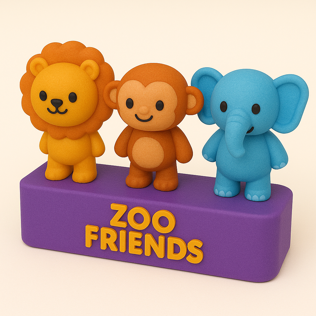 Zoo Friends 3D Models